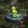 Resin Hanging Frog Figurine Planter Pot Decorations Funny Drinking Frog Statue Flower Pot Edge Animal Ornament Garden Decors