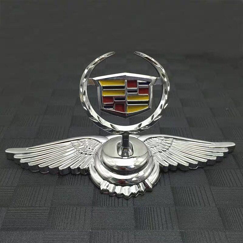 Gold/Sliver 3D Metal Car Front Hood Emblem Cover Bonnet Badge Sticker for Cadillac ATS BLS CT5 EXT SLS SRX XT4 XT6 XTS XLR DTS