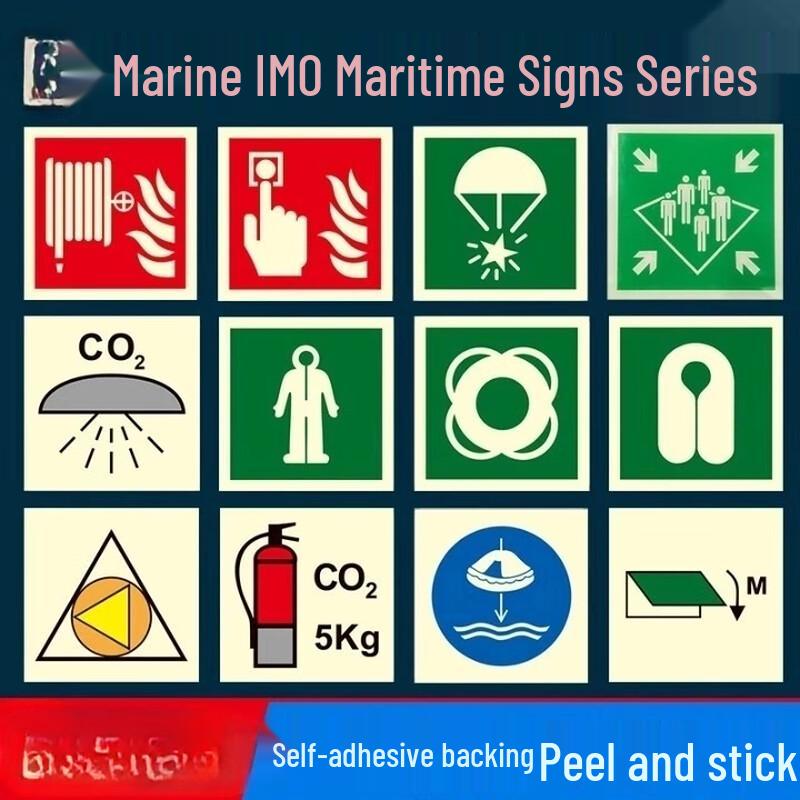 Luminous IMO Fire Safety Sign - Fixed Fire Extinguishing Cylinders