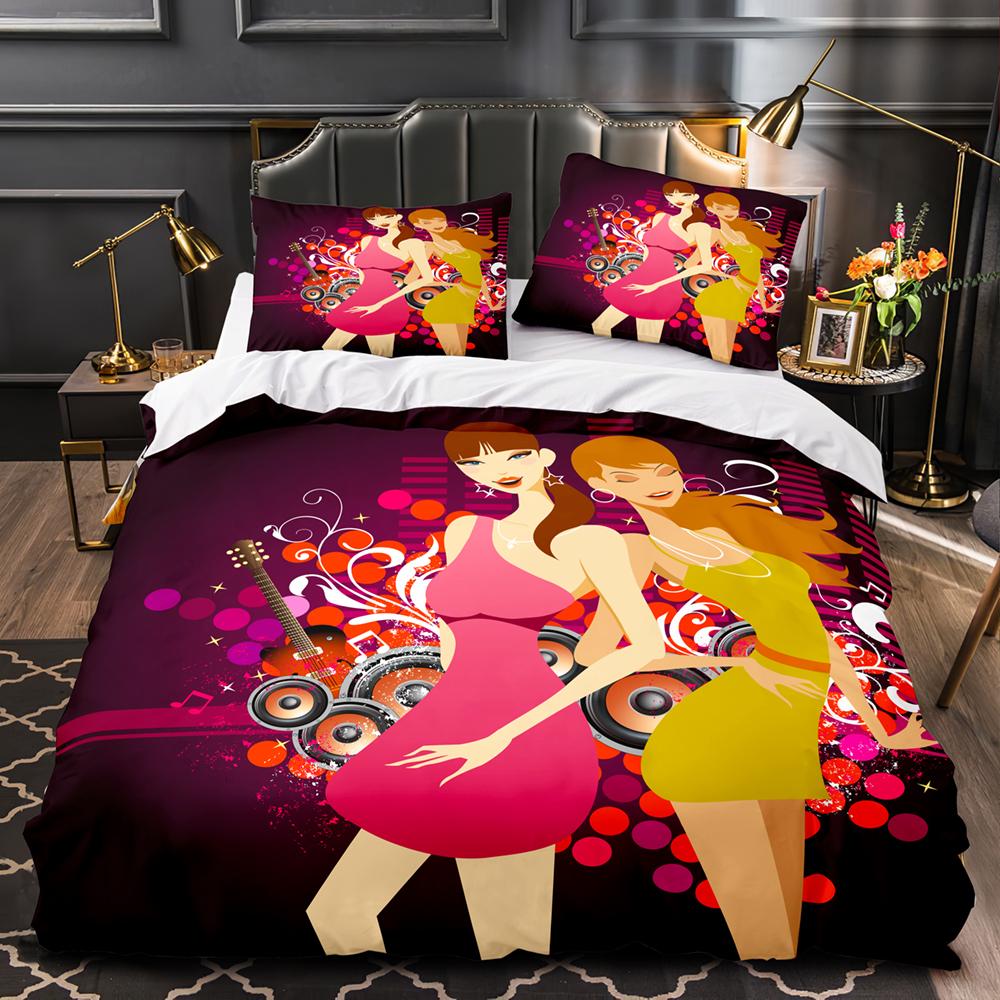 Madden DJ Bedding Set Single Twin Full Queen King Size Kawaii Bed Set Aldult Kid Bedroom Duvetcover Sets 3D Print Rainbow