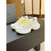 Leather platform dad shoes women's mesh thin new summer breathable versatile casual sports muffin shoes tide