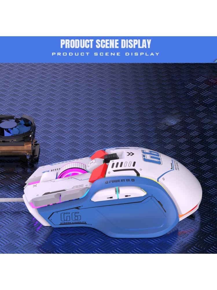 G6 Programovatelná herní myš Herní myš PC Herní myši 12800dpi 6úrovňové nastavitelné PI USB myš C 5V /180mA