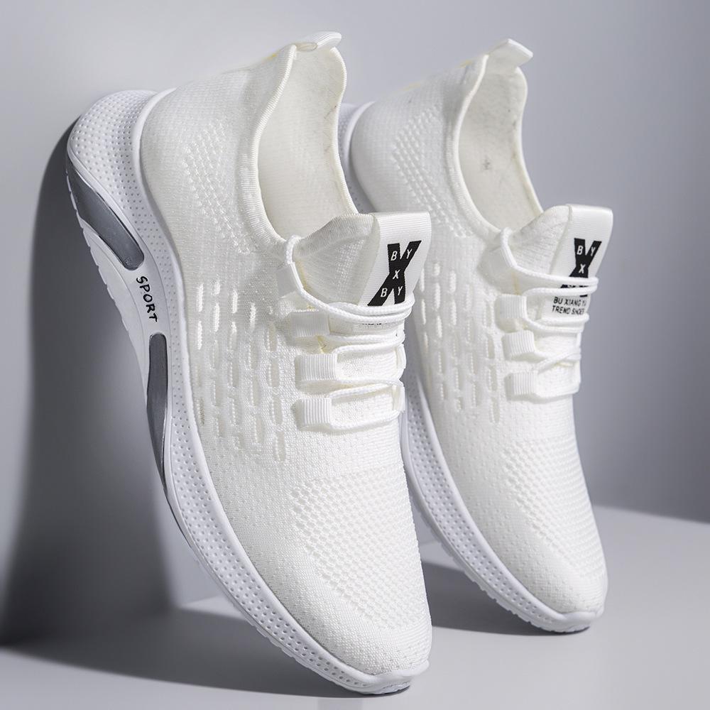 Fashion Men's shoes summer breathable thin mesh sports shoes men's 2025 new versatile white casual shoes