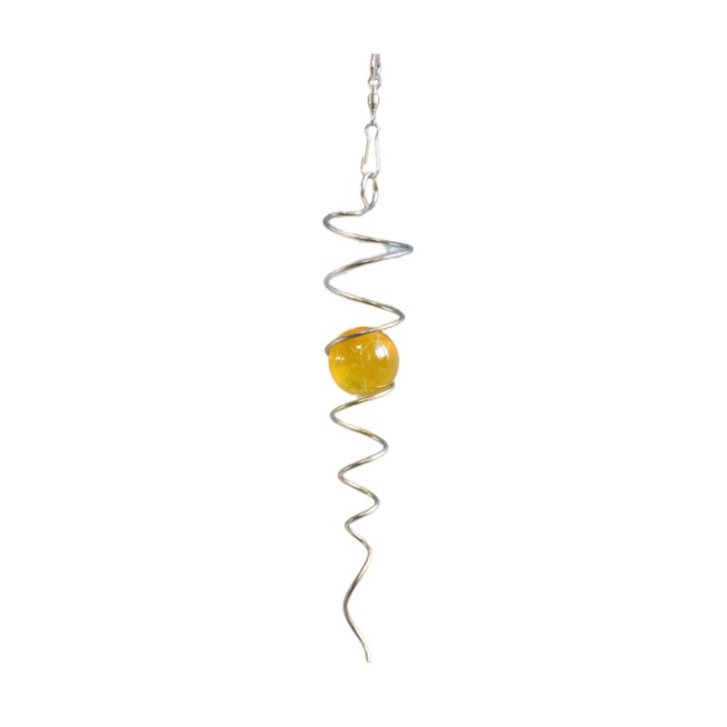 Kule med spiralhale vindspinner stabilisator rustfritt stål glasskule med hengende svivelkrok innendørs utendørs dekorativ