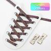 NEW Colourful Elastic Laces Sneakers Lock No Tie Shoelaces Kids Adult 8mm Wide Flat Shoelace Without Ties Shoes Accessories