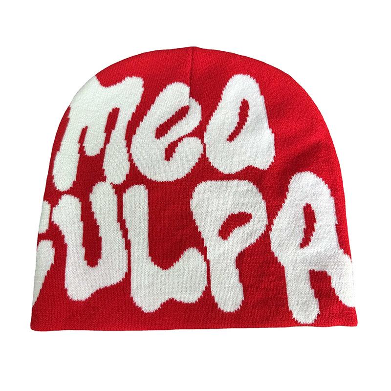 Unisex Hip-Hopová Pletená Čepice s Nápisem: Stylová teplá pletená čepice Streetwear