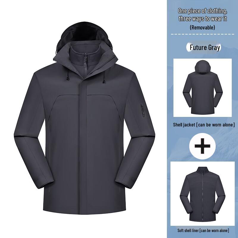 Unisex 3-in-1 Softshell Jacket with Removable Liner