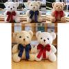 Cute Bear Bowtie Plush Toy For Kids Birthday Gift 23cm Stuffed Animal With Pp Cotton Filling