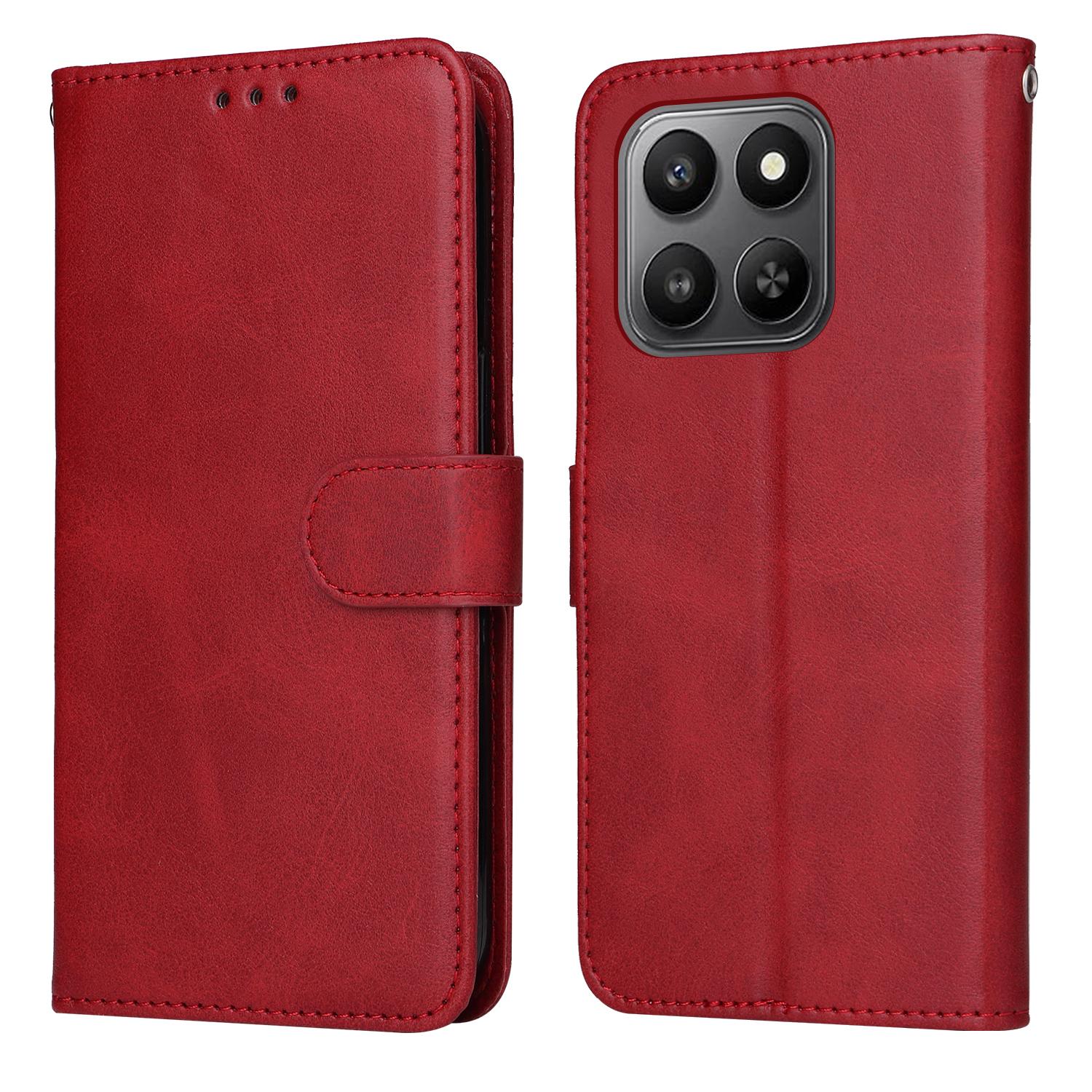 

Для Honor 400 Смарт-кейс Кошелек PU кожа Фолио Книжка Чехол для телефона Red