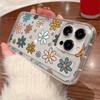 Floral & Heart Pattern Clear  Phone Case for Samsung Galaxy S25 S24 S23 Ultra 5G S22 Plus FE A15 A35 A55 A34 A54 Soft TPU Cover
