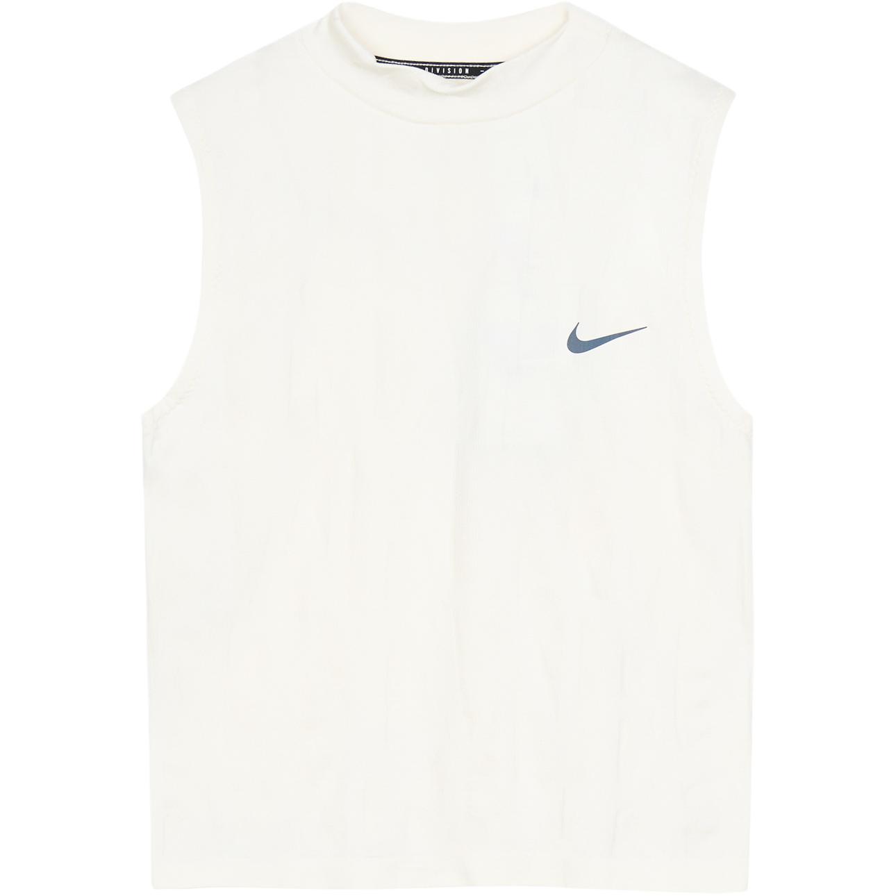 

Nike Однотонный спортивный жилет без рукавов с высоким воротом для женщин, топы цвета слоновой кости FB7631-110 XXL