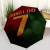 Real Madrid Legend Ronaldo Outdoor Automatic Umbrella Retractable Design with 8-Rib Durability Foldable Design Travel Essential Fashionable