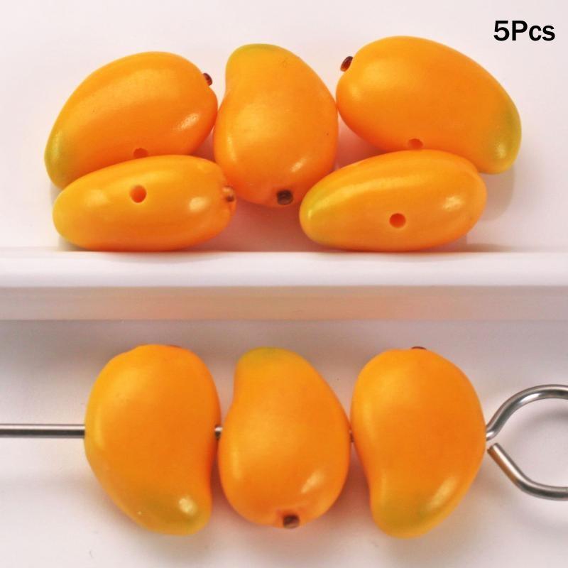 3D Simulated Fruit Resin Pendants 5Pcs Fun Fruit Charms for DIY Party Favors Earring Bracelet Jewelry Making Crafts