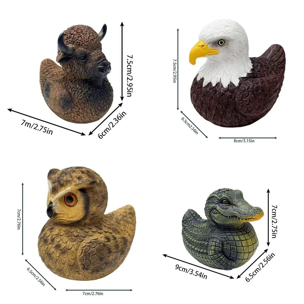 Meraviglie della Fauna Selvatica Collezione Anatre Statuette in Resina Regalo Per Amanti della Natura
