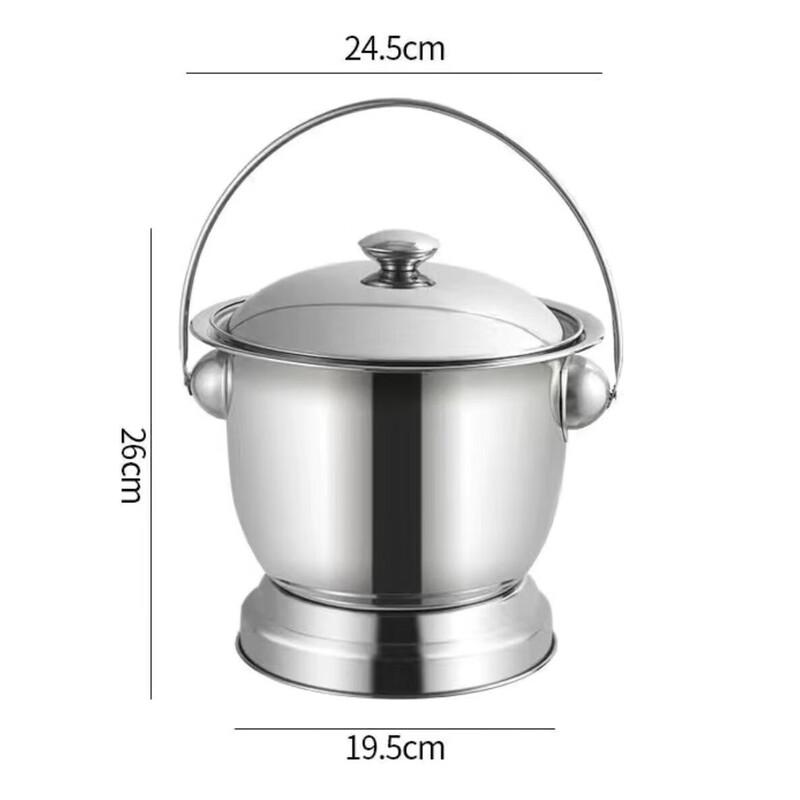 Yixingzhai Stainless Steel Elevated Adult Potty with Lid