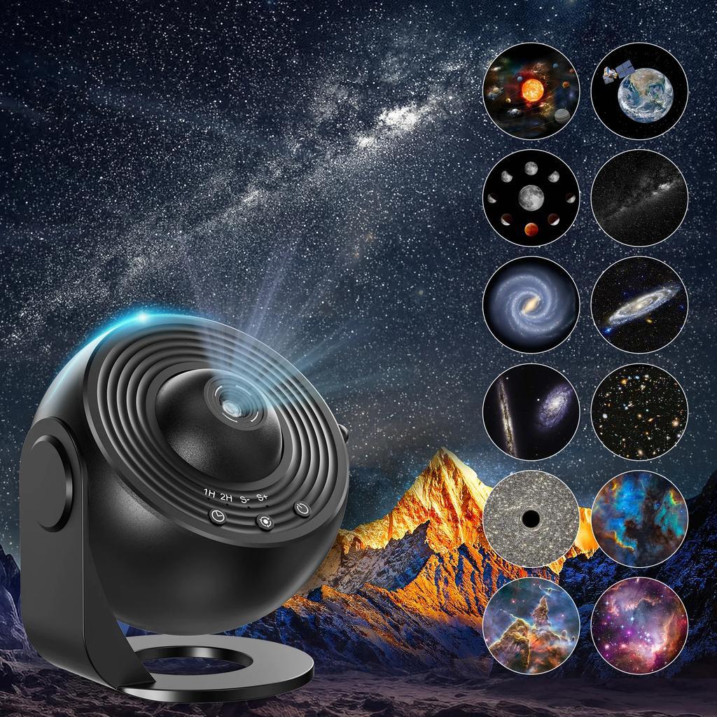 Planetarium Galaxy Projecto Star Projector 360°Rotation Mute Design HD Image Timing for Bedroom Birthday Christmas Decor