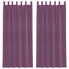 VidaXL Rideaux en voile avec boucles 2 pcs violet 140x245 cm, rideau en filet, rideau transparent, voile de fenêtre, 4102294