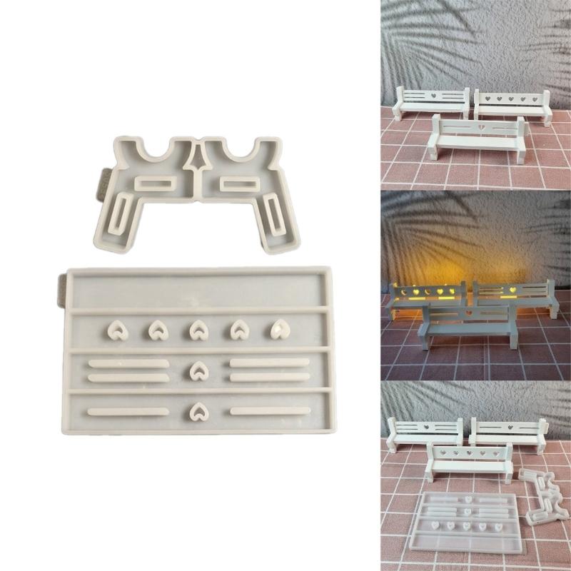 Parkbänke Silikonform Stuhlbänke Beine Gipsform Herzförmige Gipsformen Handgemachte Harzgussform Wohndekore