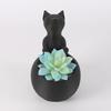 Schwarze Katze Pflanztopf Innen Außen Tierform Sukkulenten Kräuterpflanzen Blumentopf Behälter Zuhause Balkon Gartendekoration