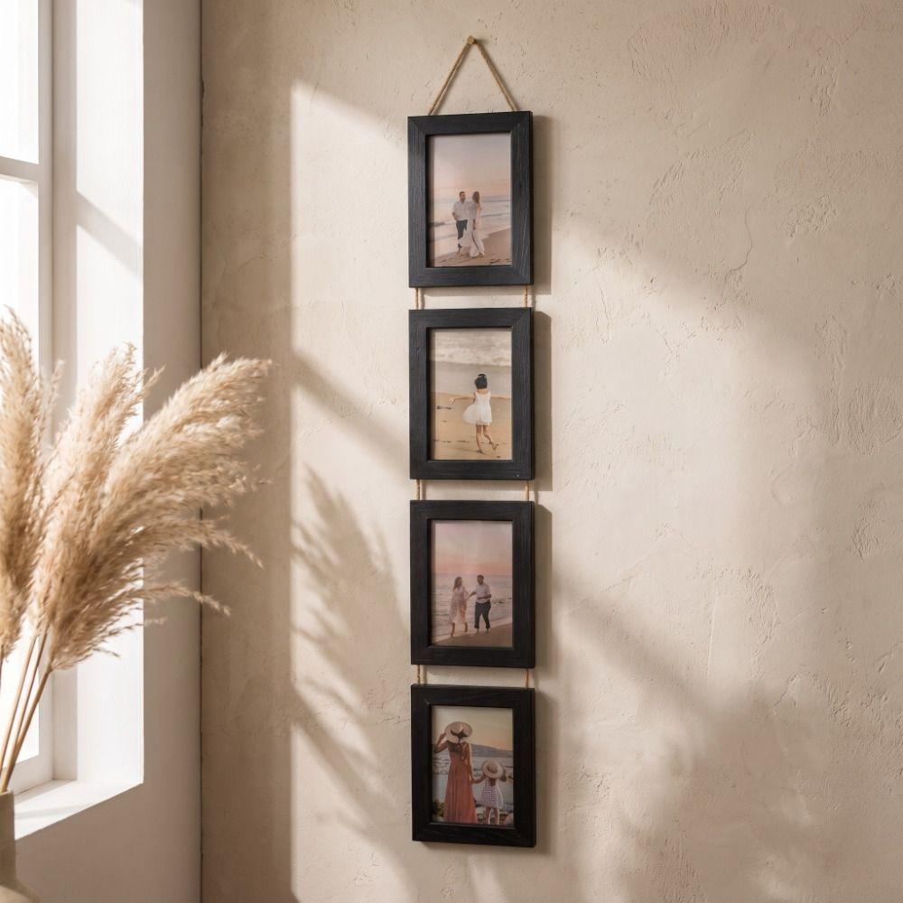 Linked Photo Holder Wall Art Picture Frame 6-Inch Vertical Photo Wall Family Portrait Frame  Home