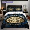 Inter Milan Heritage Bedding (1 * Duvet Cover + 2 * Pillowcase, Without Core) Duvet Cover and Pillowcase Soft and Comfortable Christmas Birthday Gift