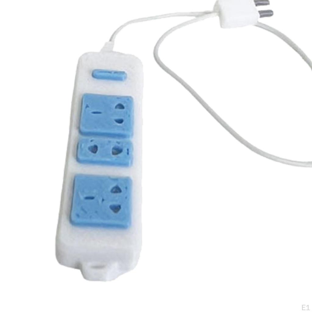 Miniature Model Socket Electrical Plug Strip Toy Mini Scene Display Dollhouse