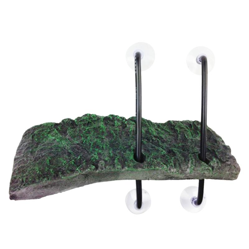 

Floating for Turtle Basking Platform with Suction Cups Resin Island Dock for Aquatic Turtles Climbing Height Adjustable 1