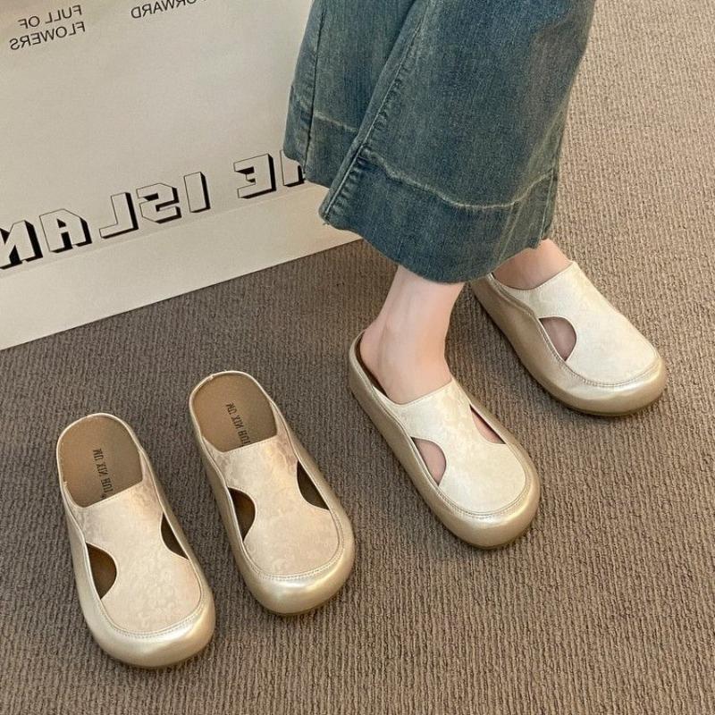 Fashion Flats Mules Slippers Women Shoes Casual New 2025 Trend Summer Sandals Fashion Slingback Flip Flops Brand Woman Slides Zapatos