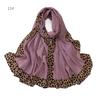 Winter Sexy Leopard Chain Viscose Scarf Wrinkle Pleated Shawls and Wraps Autumn Echarpe Pashmina Bufandas Muslim Sjaal 180*70Cm
