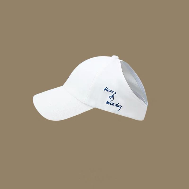 Trendy 2024 Adjustable Cotton Baseball Cap For Women With Ponytail Opening And Sun Protection