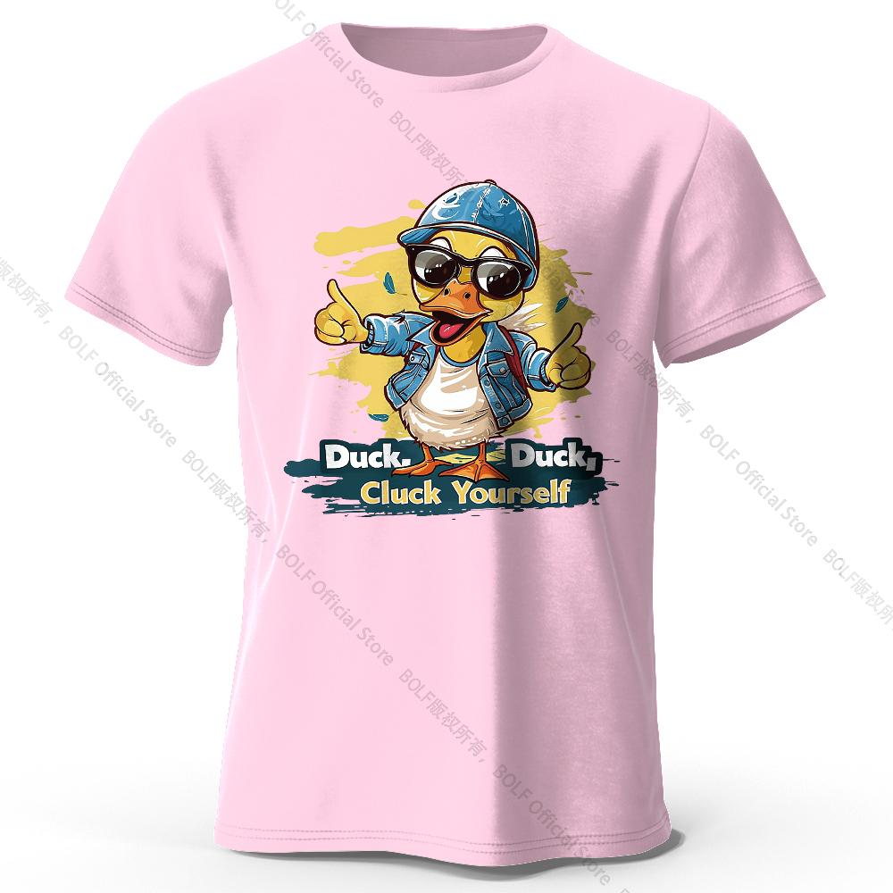 Herren T-Shirt 'Cluck Yourself' Print 100% Baumwolle Oversized Edgy Grafik-T-Shirts für Damen Sommer Oberteile Punk Streetwear