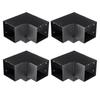 Pergola Bracket Kit 6''x6'', Inner Size 5.6"x5.6 4pcs 3-Way Heavy Duty Corner Bracket Woodworks DIY Post Base Kit, Easy Installation Wooden Beams for