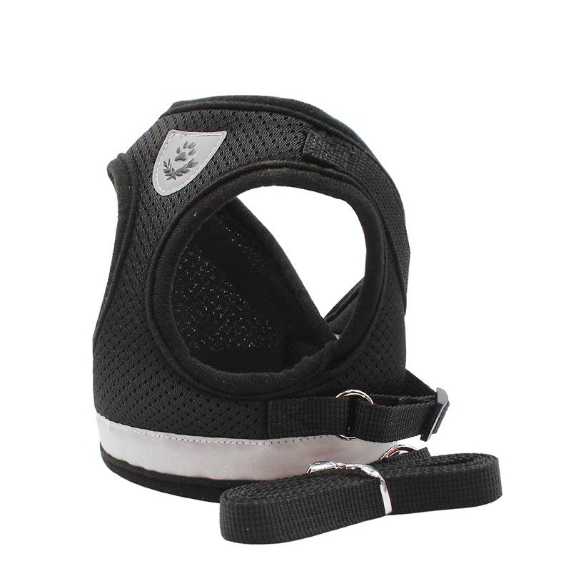 

Шлейка для собак с поводком, светоотражающие ремни безопасности, жилет, нагрудный ремень для щенков и кошек, для маленького и среднего мопса, чихуахуа, бульдога XS