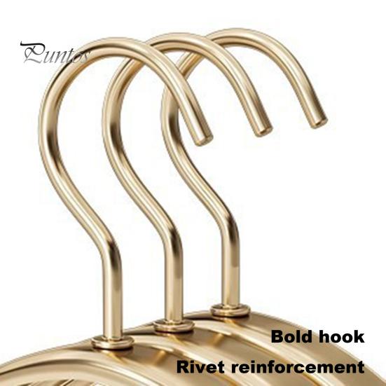 Curved Clothes Hanger Max Load Bearing Anti-rust Aluminum Alloy Windproof Smooth Strong Non-Slip Suit Coat Clothing Driying Rack Wardrobe Organizer