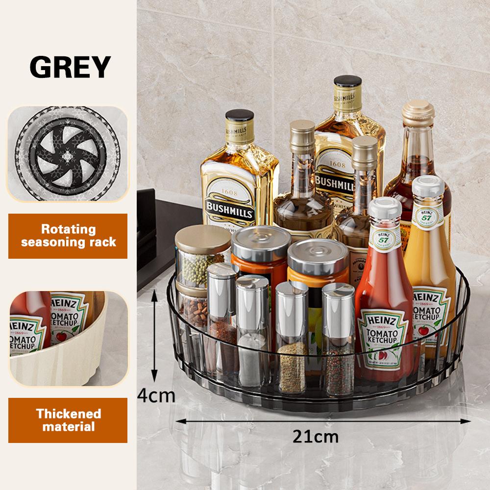 

1/2 Layers Rotating Perfume Organizer For Dresser Light Luxury Skincare Cosmetic Organizer PET Bathroom Storage Tray