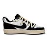 Nike Court Borough Slip Resistant Lightweight Non Slip Lightweight Low Top Skateboard Shoes GS Black White BQ5448-115(Team11-)