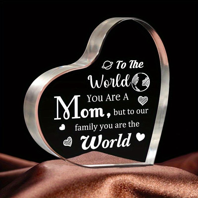 

Гравированная акриловая табличка «Мама» - Идеальный рождественский и подарок на день рождения от детей чистый