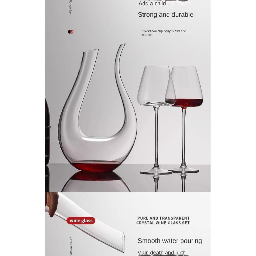 720ml Large European Wine Glasses Burgundy Clear Red Wine Glasses High Value Crystal Glass Grape Champagne Glasses High Capacity