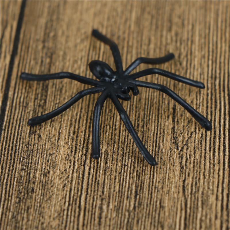 Lots 30Pcs Halloween Plastic Black Spider Joking Toys Decoration Realistic Prop