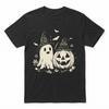 Spooky Ghost And Pumpkin T-Shirt, Halloween Shirt, Spooky Halloween T-Shirt