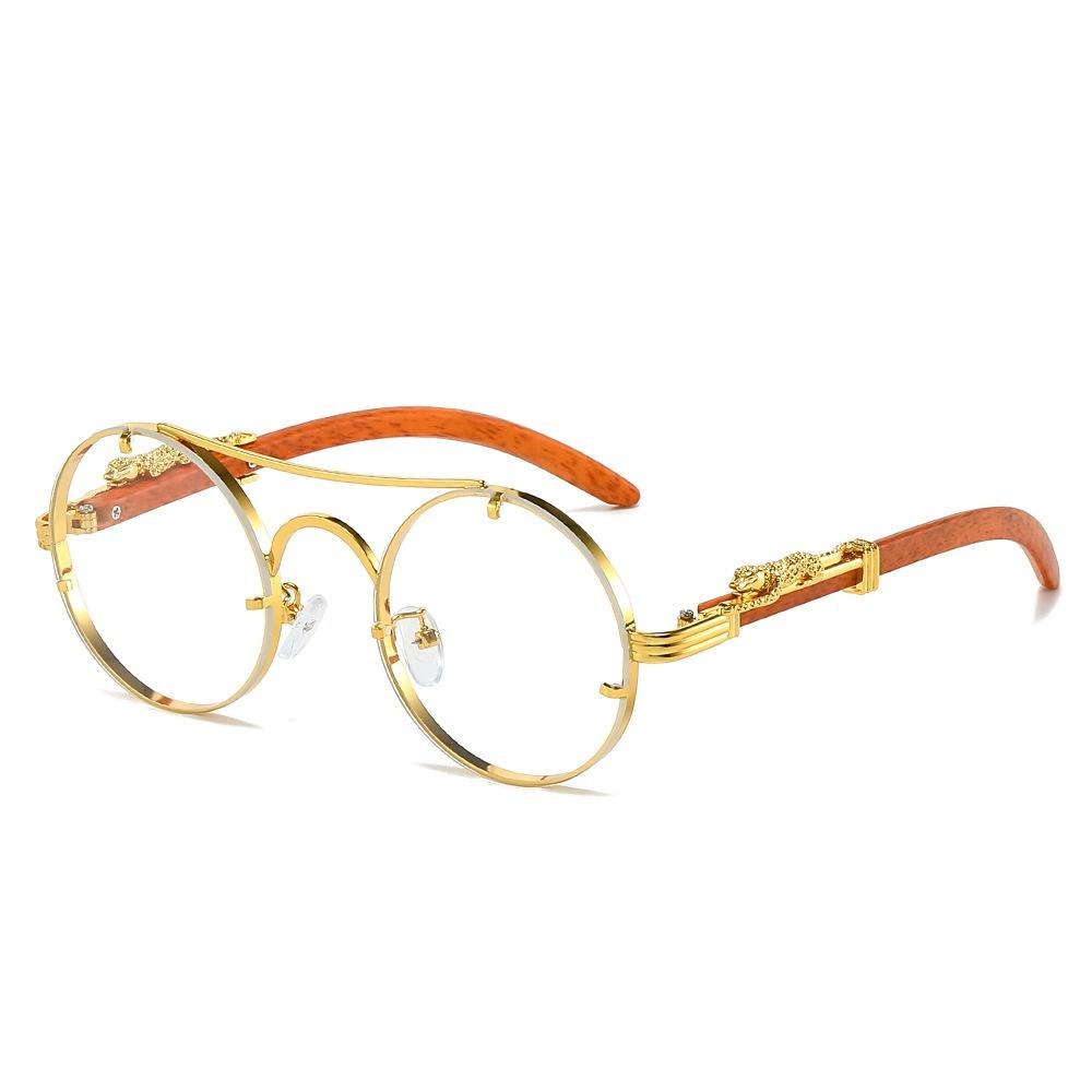 Round Sunglasses for Men/Women Vintage Punk Retro Double Bridge Multicolor Lenses Trendy Fashion Luxury Brand Designer Eyewear