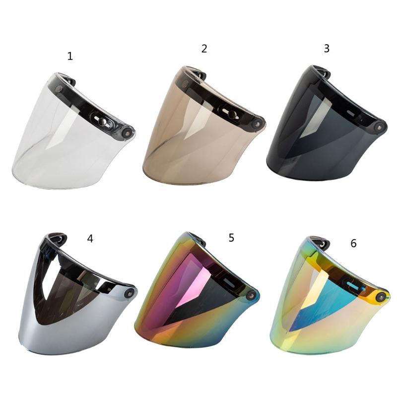 Universal Helmet Bubble Visor Shield 3-Snap Helmet for Peak Lens Odorless Retro