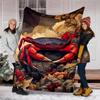 Crab Flowers blanket Personalized Name Flannel Blanket Soft Cozy Plush Throw for Sofa Bed Lightweight Home Décor