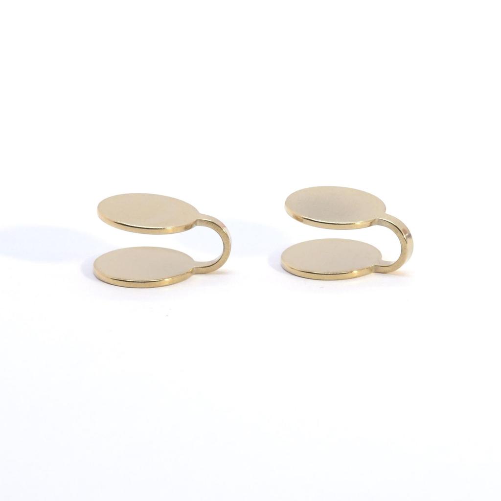 Pince d'oreille créative ronde en acier inoxydable - Boucles d'oreilles DIY sans perçage et accessoires de bijoux