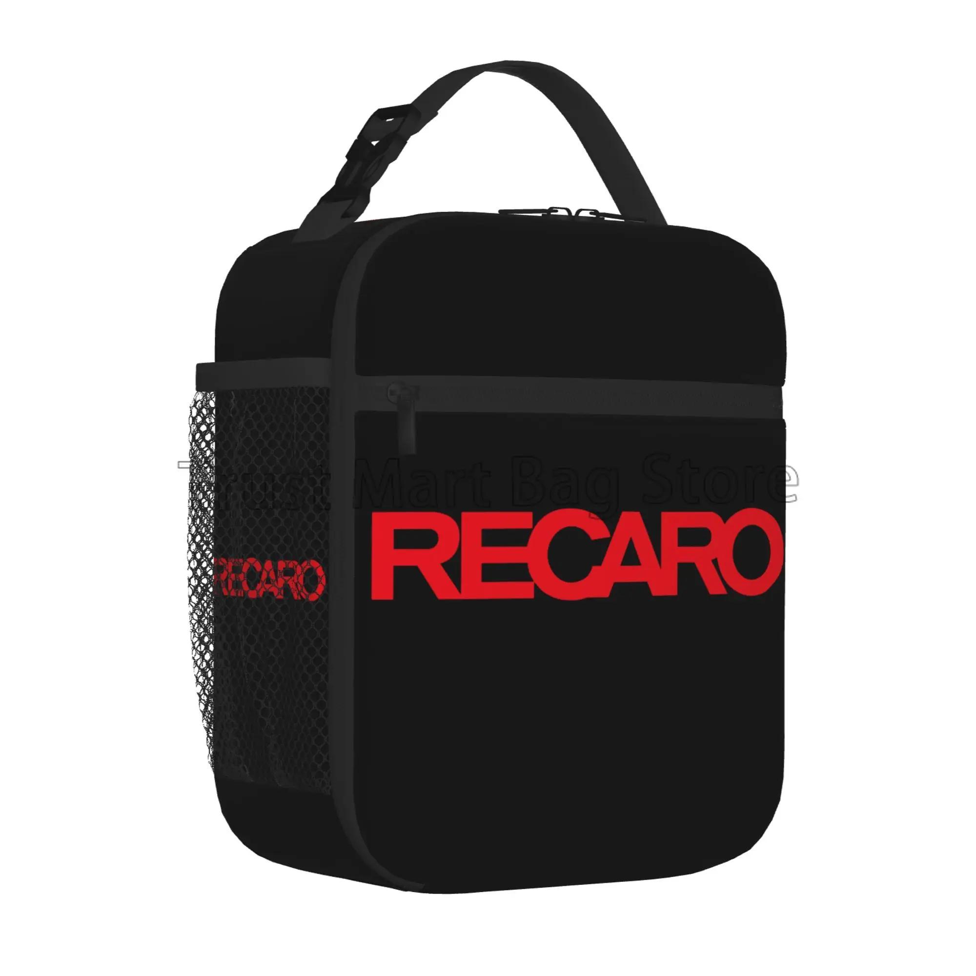 

Recaros Logo Print Insulated Lunch Bag Reusable Leakproof Portable Oxford Thermal Cooler Lunch Bento Box for Outdoor Work Travel