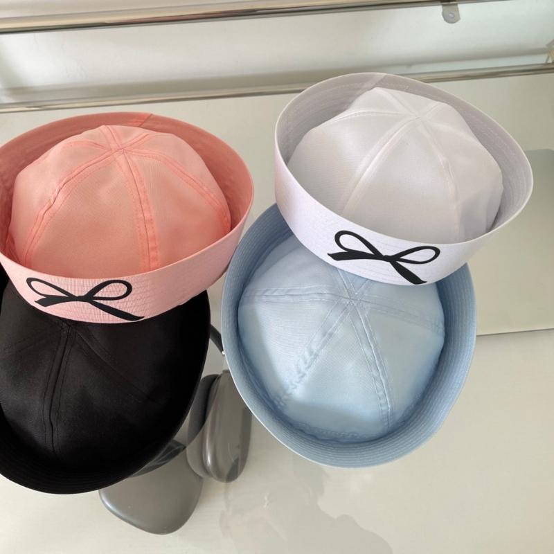 Uniform Beret Hat for Women Breathable Sailor Hat Girl Bowknot Print Domed Hat Subcultures Roleplay Headwear