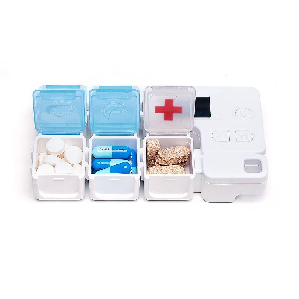 Smart Reminder Pill Storage Box Alarm Timer Pill Case New Pill Dispenser Home Use
