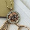 European and American New Agricultural Tractor Pattern Round Necklace Versatile Jewelry