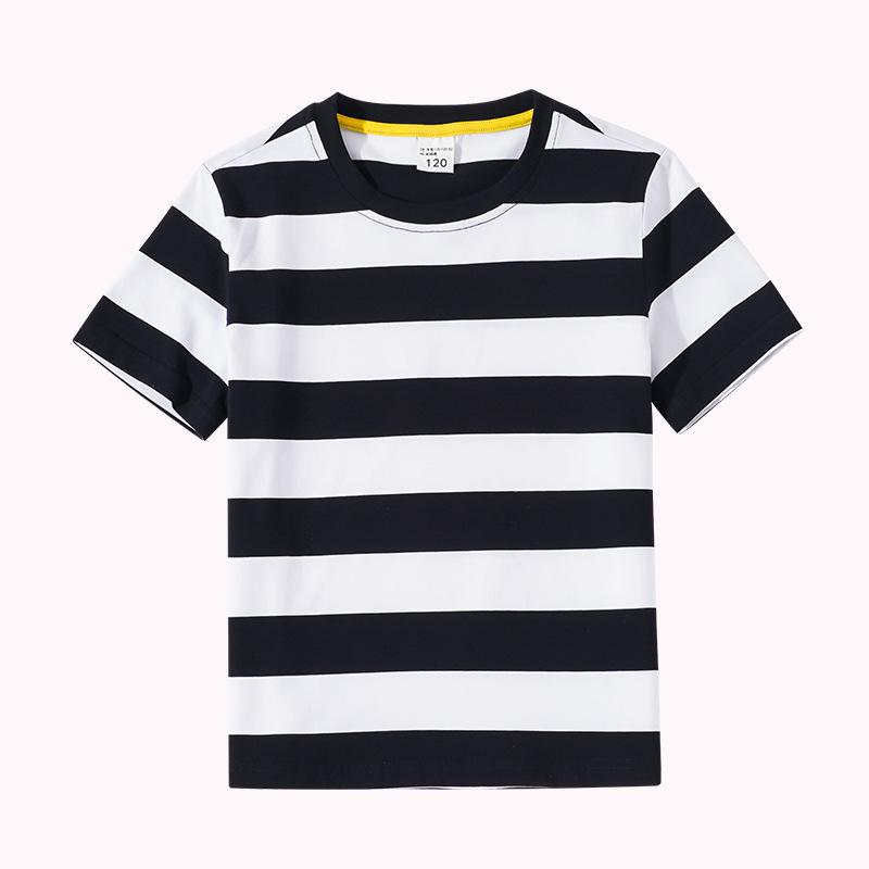 Summer Baby Boys Short Sleeve T-Shirt Kids Girls Striped Tshirt Toddler Children Cotton Casual O-Neck Tops Unisex 2T