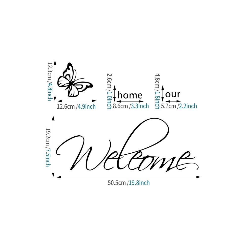 3Pcs Removable Adhesive Wall Stickers 22.44x9.06in Self Adhesive Wallpaper  Bedroom Decor